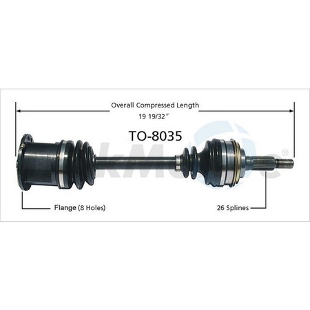 SURTRACK AXLE Cv Axle Shaft, To-8035 TO-8035